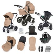 ICKLE BUBBA Stomp Luxe Premium i-Size Travel System - Desert/Silver/Black